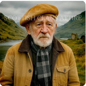Scottish Tam O Shanter Hat for Men - Handmade Wool Bonnet - Traditional Highland Kilt Hat - Custom Beret Style Cap - 8 Colours Available
