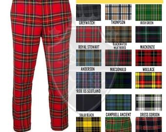 ハンドメイドのスコットランドタータンチェックパンツ：メンズハイ