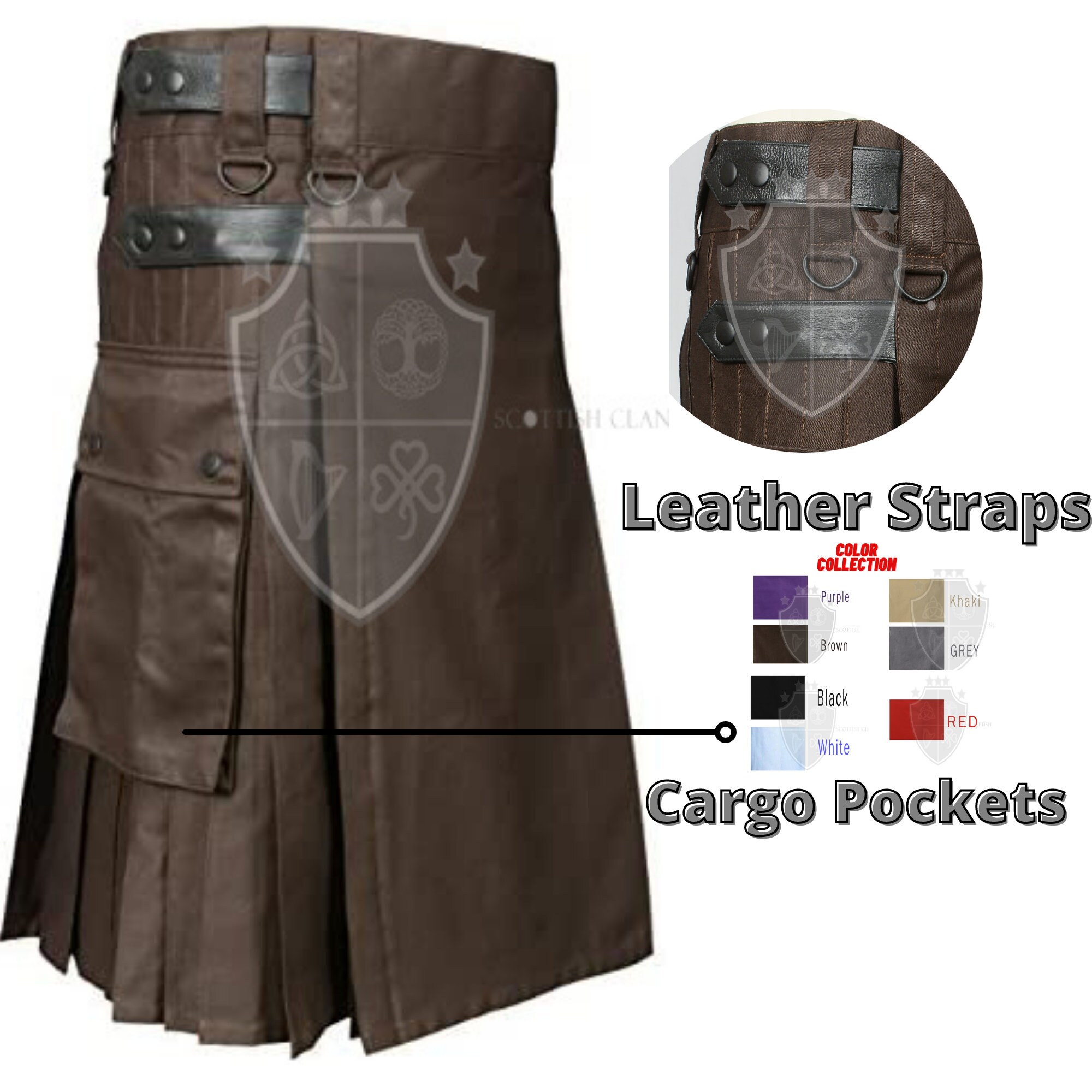 Custom made Scottish Kilts Mens Utility Kilts Scottish Etsy