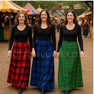 Tartan Wool Maxi Skirt, Long Wool Plaid Skirt, Tartan Wool Maxi Skirt, Vintage Inspired pleated Skirt
