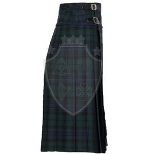 Maxi Tartan Kilted Skirt: Custom Made Ladies Floor Length Skirt