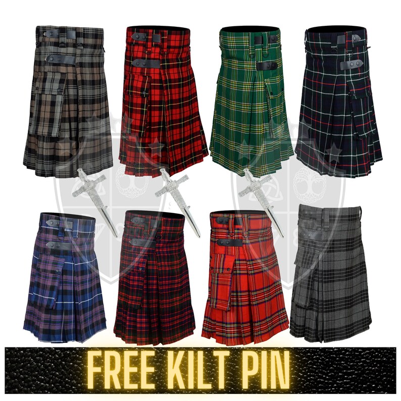 Scottish kilts, tartan kilts, utility kilts, cargo kilts, 8 yard tartan kilts, Hybrid kilts,  Plaid kilts, plaid skirts, custom made kilts, cotton kilt, Halloween kilts, LGBTQ kilts, Pride kilt, kilt for men, gothic kilts, wedding kilts, formal kilts