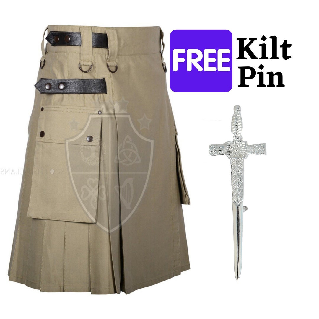 Scottish Utility Kilts for Men Scotland Fashion Utility Kilts Customize Scottish Working Kilts