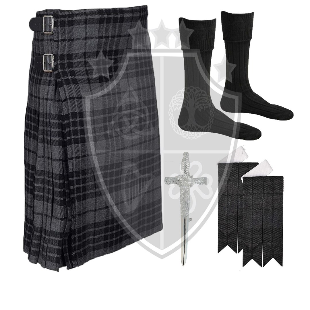 8 Yard Scottish Tartan Kilts for Men, Scottish Tartan Kilts, 16 Oz