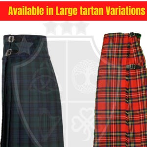 Handmade Scottish Classic Maxi Length KILTED SKIRT - Ladies Skirt - Custom Made Hostess Skirt - Floor Length Tartan Skirt - Clan TartanSkirt