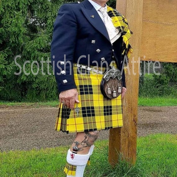 Black Wool Prince Charlie Kilt Jacket Waistcoat: Scottish