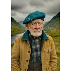 Wool Tam O’Shanter Hat - Wool Scottish Kilt Cap for Men - Custom Colours
