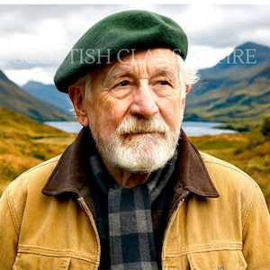 Scottish Tam O’Shanter Hat for Men - Handmade Wool Bonnet - Traditional Highland Kilt Hat - Custom Beret Style Cap - 8 Colors