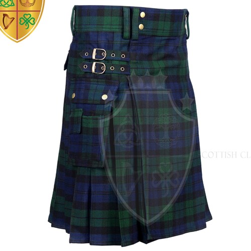 Premium - Tartan Kilts - Men's Traditional Scottish Tartan utility Kilt - outlet 13 Oz Acrylic Fabric - Utility kilts - Men's Tartan kilts