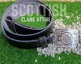 Cinto de kilt escocês, cinto de couro tradicional das Terras Altas, vestuário formal e casual para kilt