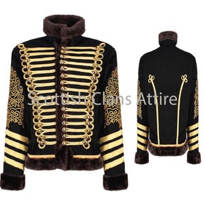 Napoleon Military Hussar Jackets, Custom made 18th Century Cavalry Coats, Military Uniform Tunic Pelisse Jimi Hendrix Jacket, Hussar Jackets