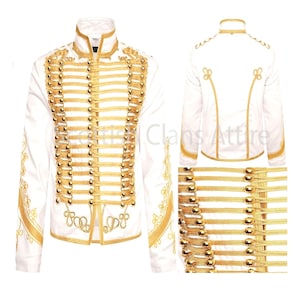 Napoleon Hussar Jacket for men, 18th Century Napoleonic  Hussar Jackets, Custom made Cavalry Coats, Tunic Pelisse Jimi Hendrix Jacket