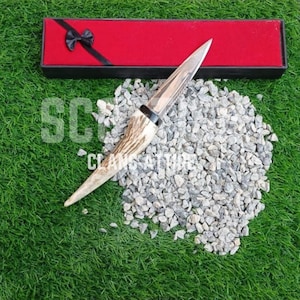 Celtic Scottish Dirk SGIAN DUBH Bone Handle Knife - Scottish Kilt Accessories - Premium Scottish gift