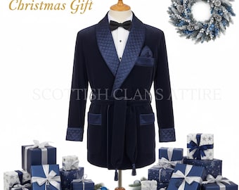 Giacca Fumo Uomo In Velluto Nero - Blazer Da Sposo Cena Festa - Taglie Disponibili