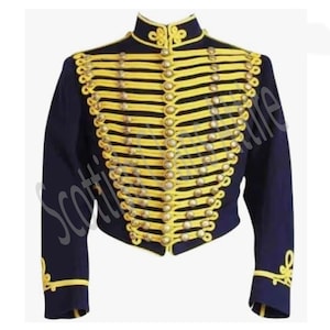 Napoleon Hussar Jacket for men, Custom made 18th Century Cavalry Coats, Military Uniform Tunic Pelisse Jimi Hendrix Jacket, Hussar Jackets