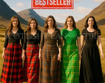 Wool Skirt, Long Wool Plaid Skirts, Tartan Wool Maxi Skirt, Vintage Inspired Scottish Maxi skirt, Full length Blended wool Skirts