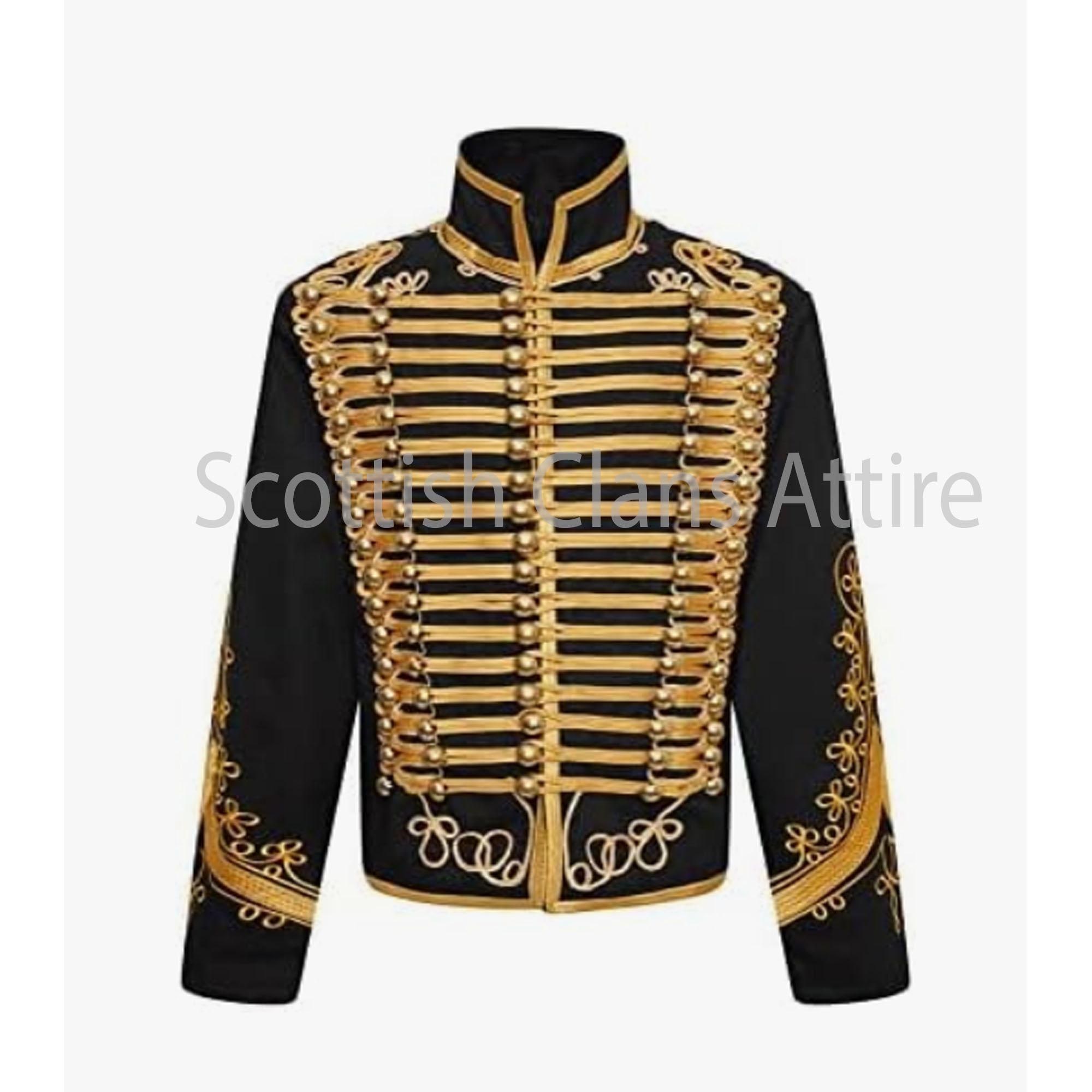 napoleon army jacket【NOT CONVENTIONAL】 MILITARY NAPOLEON JACKET IN BLACK WITH MATCHING BRAIDING AND