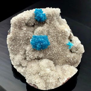 Rare Blue Cavansite with Stilbite Cluster