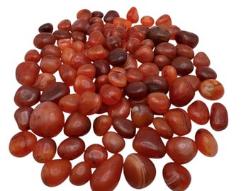 Carnelian Tumbled Stones, Polished Crystals, Available in 1 kg bags
