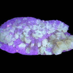 Ultraviolet Fluorescent Calcite Cluster