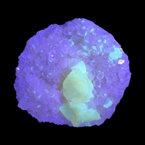 Ultraviolet Fluorescent Calcite Cluster
