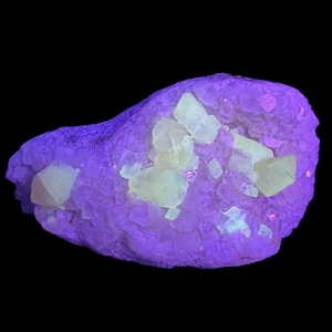 Ultraviolet Fluorescent Calcite Cluster