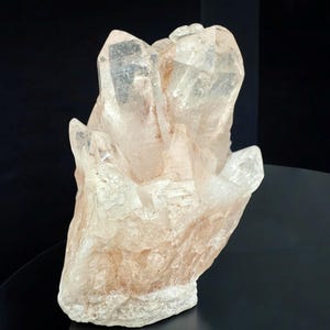 Pink Himalayan Quartz Cluster: Nirvana Ice Quartz Crystal (4.4 oz)