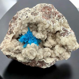 Rare Blue Cavansite with Stilbite Cluster