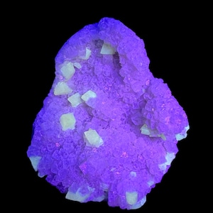 Ultraviolet Fluorescent Calcite Cluster