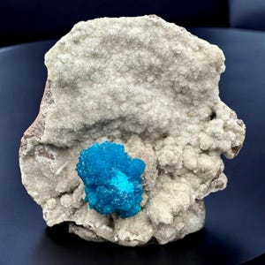 Rare Blue Cavansite with Stilbite Cluster