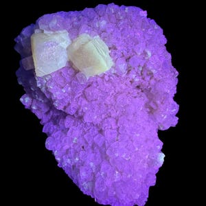 Ultraviolet Fluorescent Calcite Cluster
