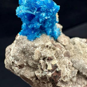 Rare Blue Cavansite with Stilbite Cluster