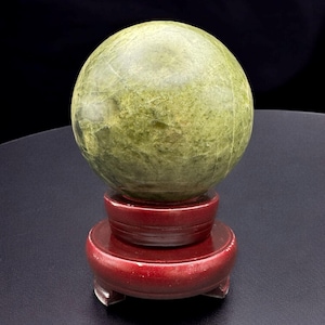 Vesonite Crystal Sphere, Vesuvianite Crystal Sphere,  Crystal Sphere with Revolving Stand