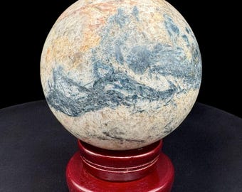 Large Blue Kyanite with Quartz Sphere