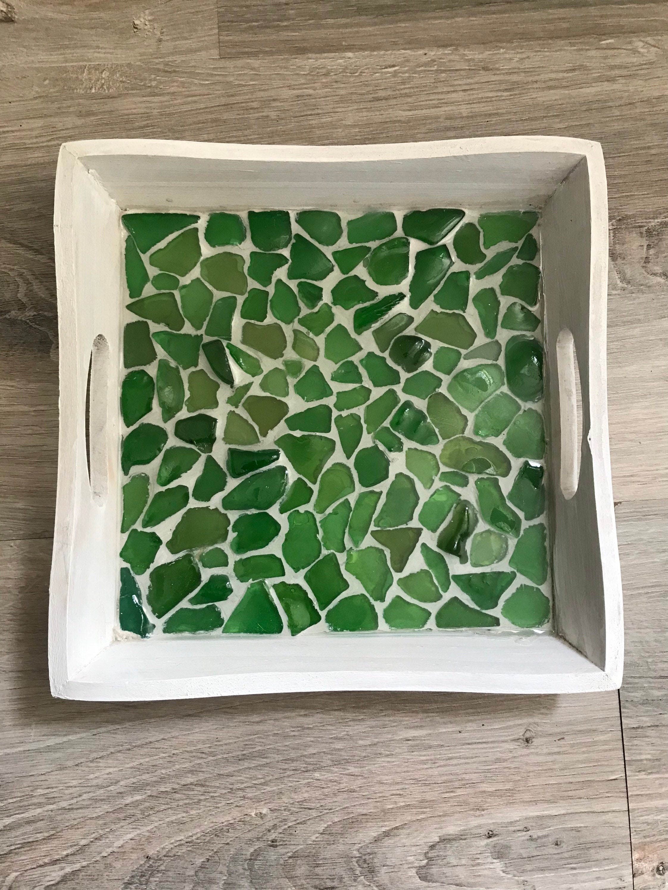 Plateau Fait Main de Babiole Verre Mer