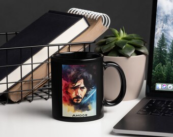 Cassian Andor Black Glossy Mug