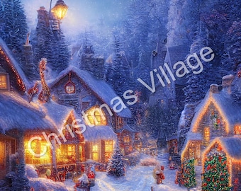 Christmas scene- Digital Download PNG,JPEG