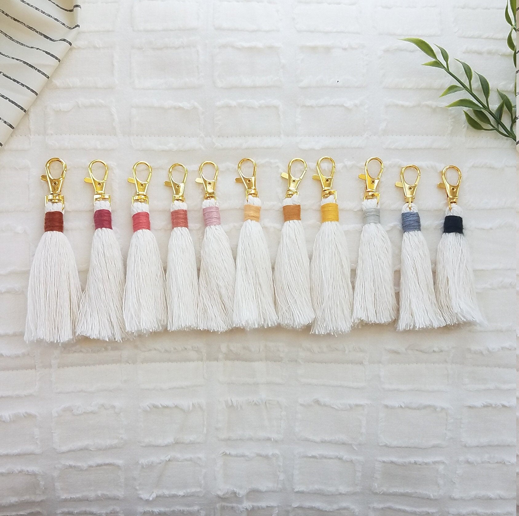 Tassel Keychain / Tassel Color Keychain Etsy