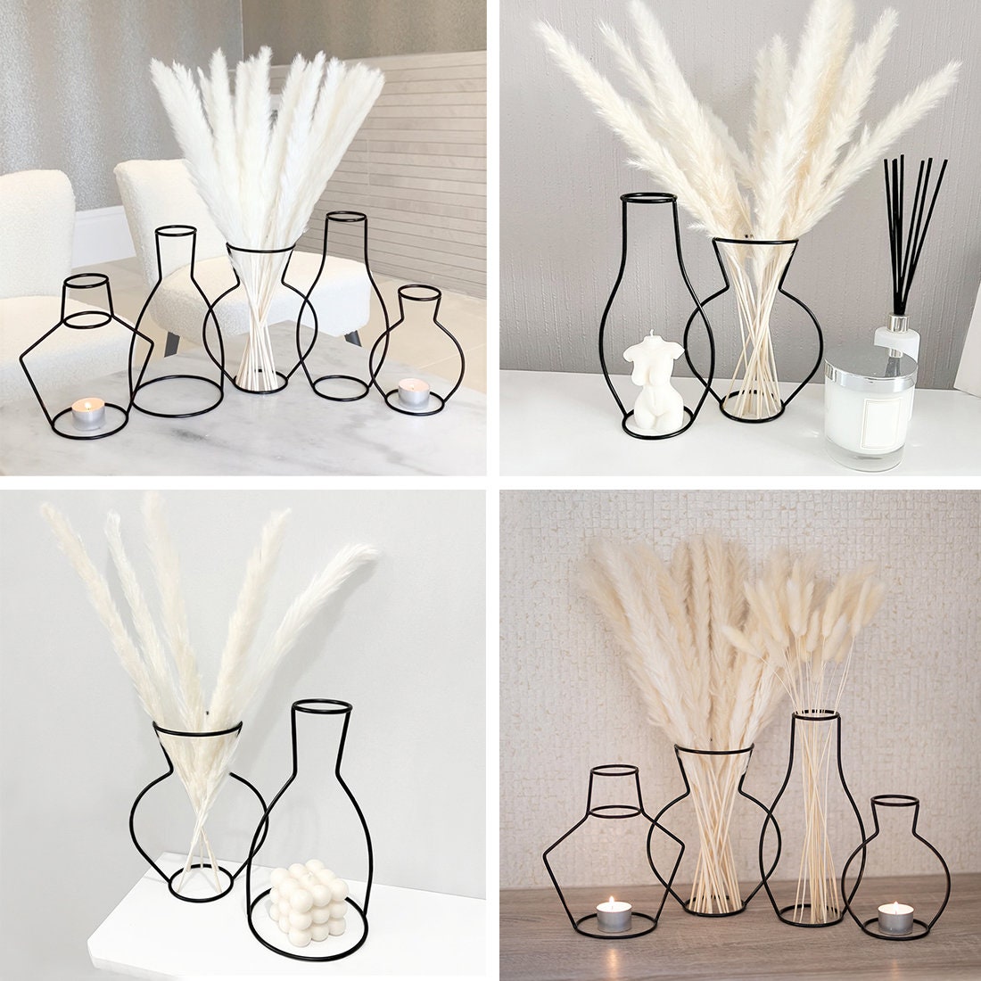 Silhouette Vases Modern Home Decor Decorative Outline Flower Vase New Home Gift Scandinavian
