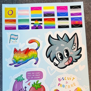 Stickers queer, pride flag, doodles image 7