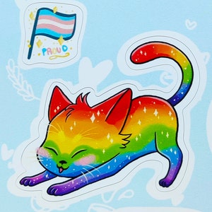 Stickers queer, pride flag, doodles image 2