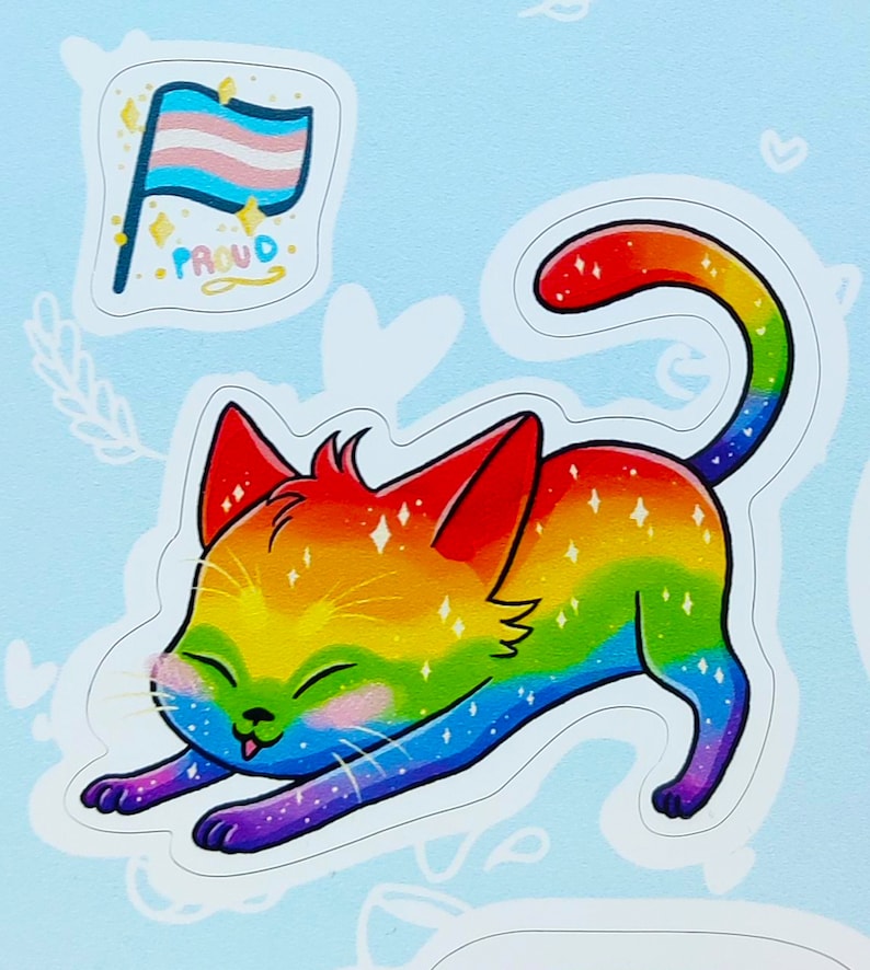 Stickers queer, pride flag, doodles image 2