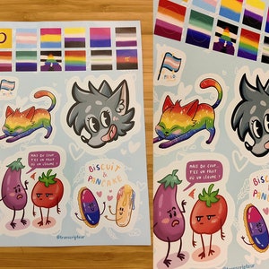 Stickers queer, pride flag, doodles image 8