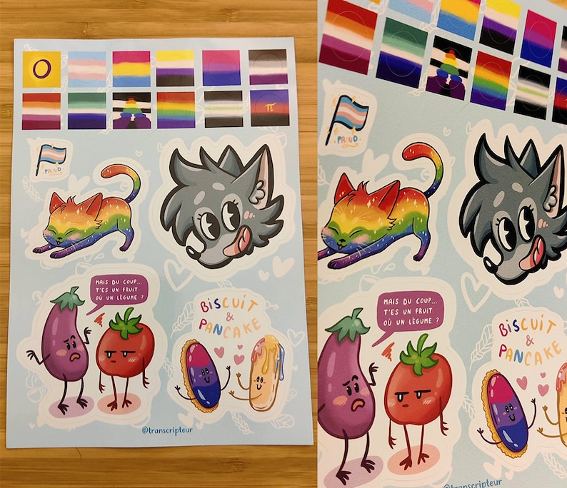 Stickers queer, pride flag, doodles image 8