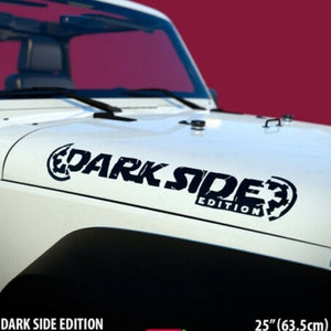 Powered by the dark side decal cars window laptop home fun sticker 5327white