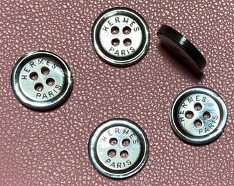 Buttons HERMES, size-12mm. Perl smoke color. 12 pcs