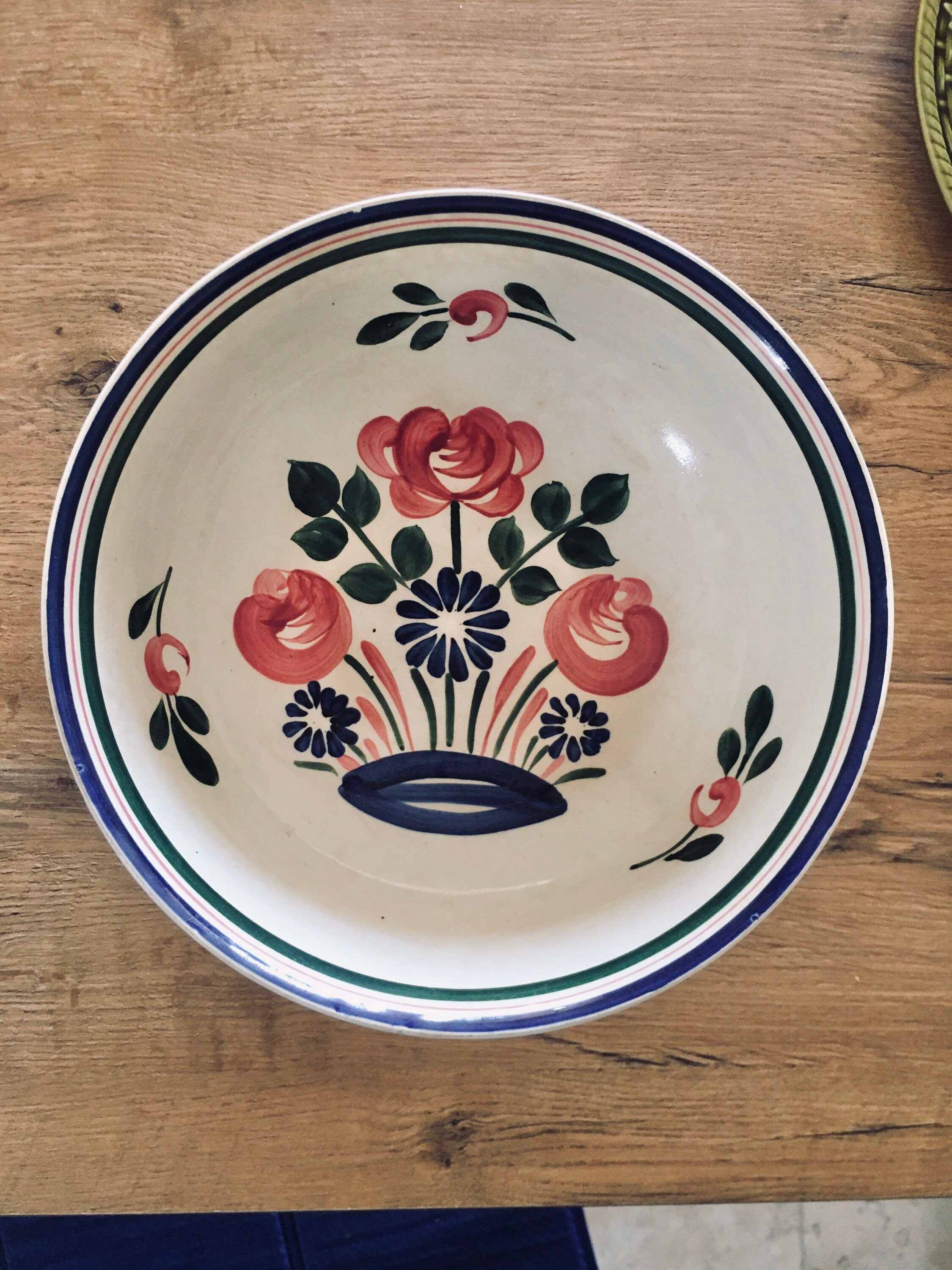 Grand Bol Saladier Vintage Fleur France