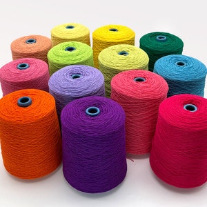 500g \ 1,1 Pfund 100% Wollgarn Cones für Tufting Gun, 2 lagig\ 4fly \ 6fly Rug Merino Garns , Tufting Garn Handarbeit Weben Häkeln Stricken