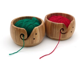 Handmade Olive Wood 7 Inch Yarn Knitting Bowl Brown Tan Handmade Olive Wood 7 Inch Yarn Knitting Bowl Brown Tan