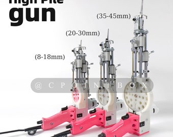 The DUO Pro High pile Tufting Gun \ Pink Cut & Loop Pile \ 2 in 1 Tufting Machine \ Handmade Carpet Tufting Tools \ long pile Machine